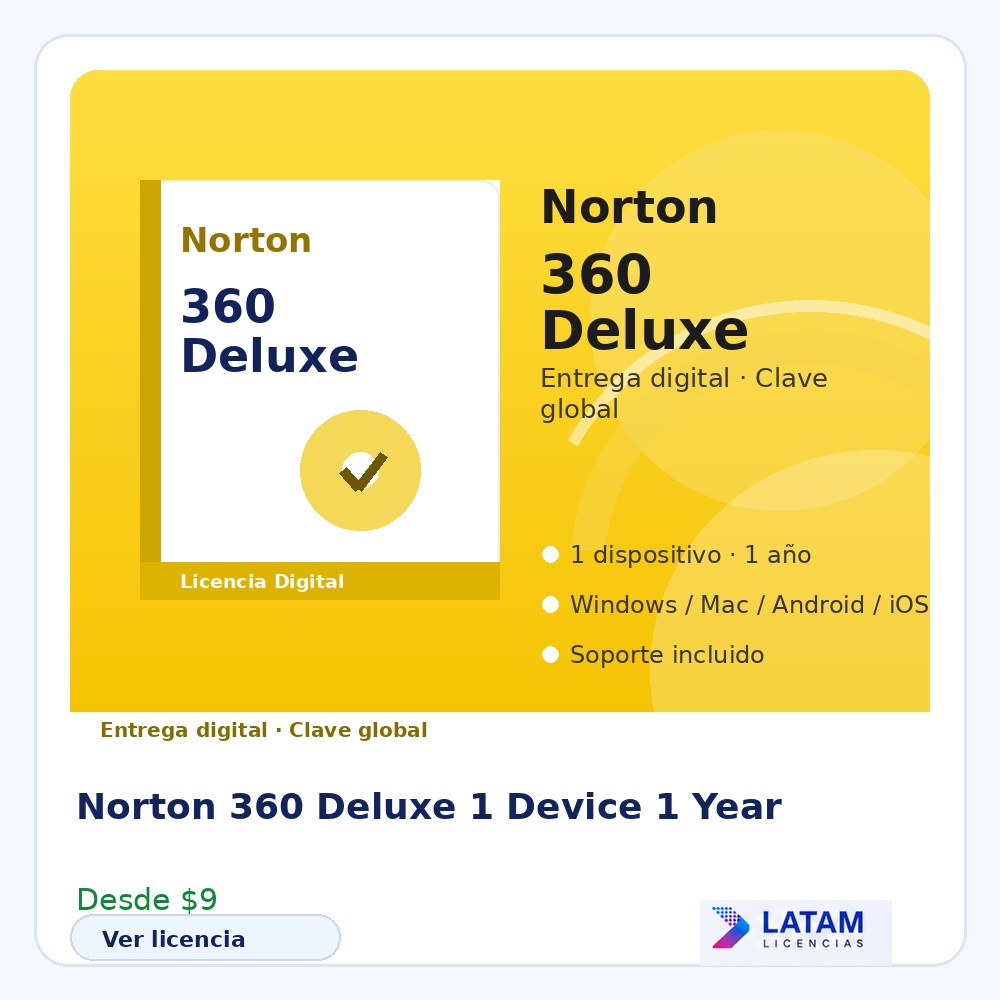 Norton 360 Deluxe – 1 Device 1 Year