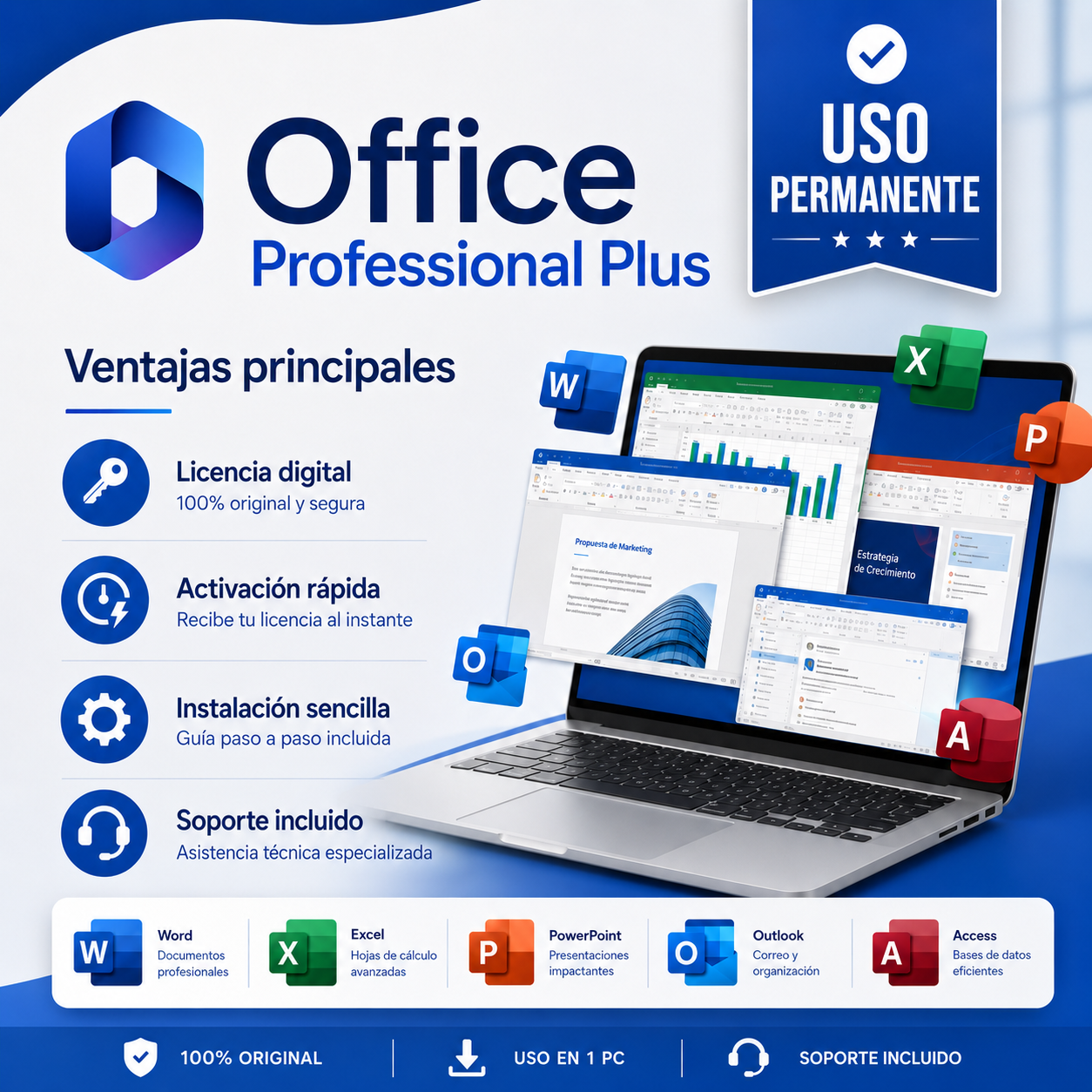 Office 2021 Professional Plus -Permanente 1 PC - Imagen 5