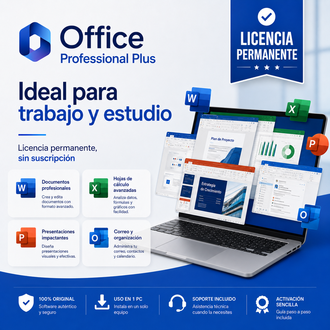 Office 2021 Professional Plus -Permanente 1 PC