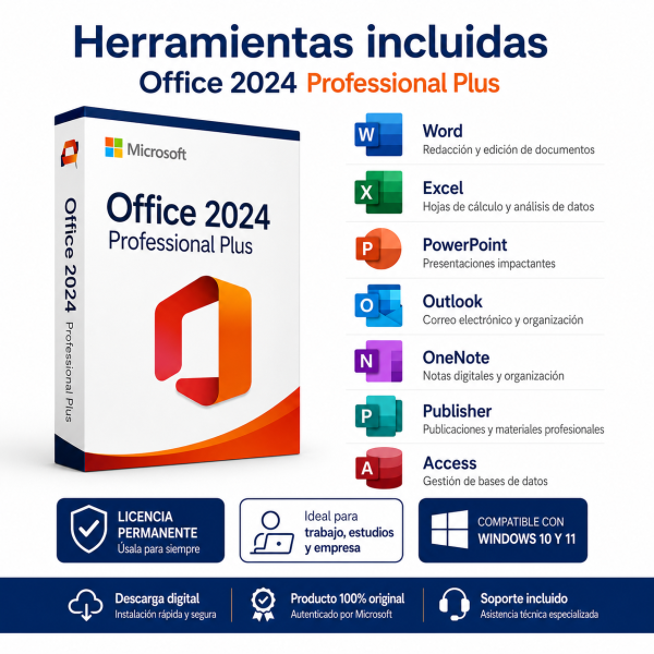 Office 2024 Pro Plus Permanente - Precio Técnico