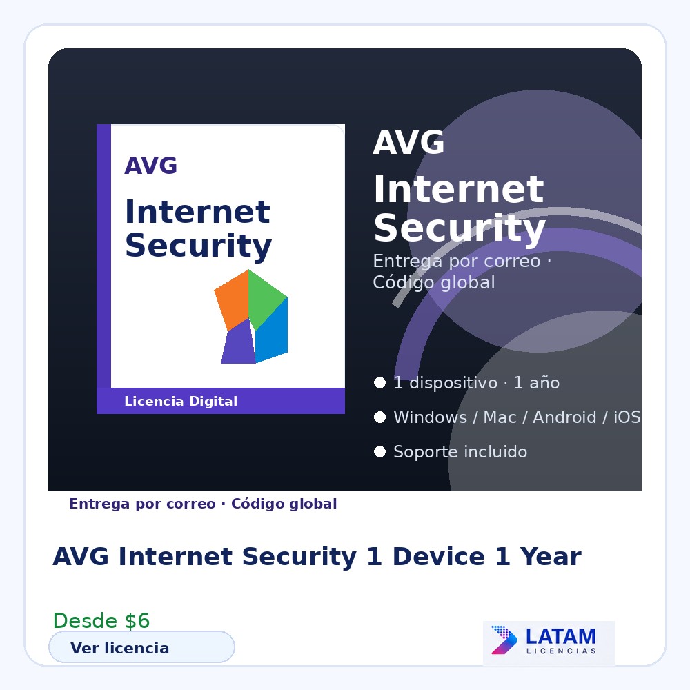 AVG Internet Security – 1 Device 1 Year