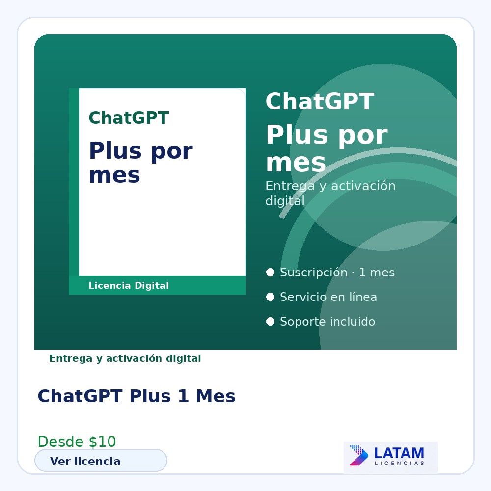 ChatGPT Plus – 1 Mes