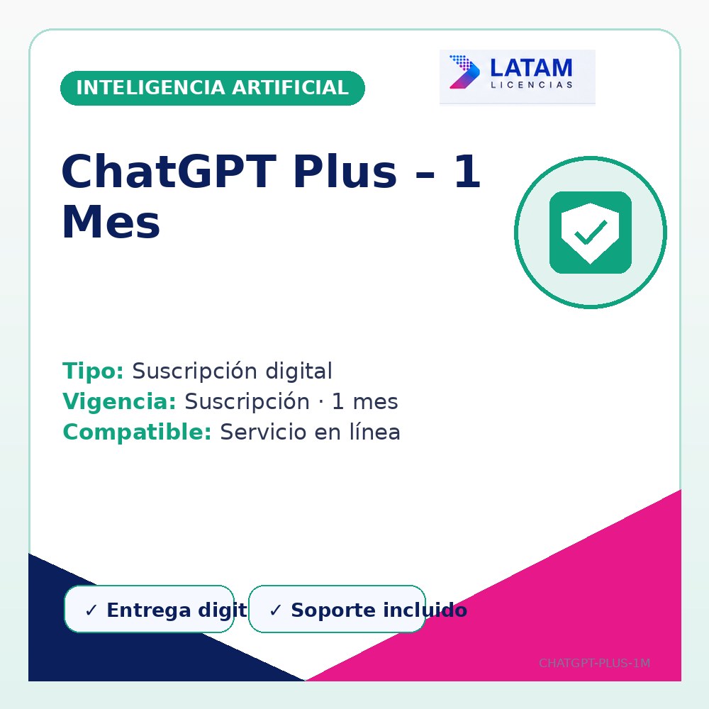 ChatGPT Plus – 1 Mes