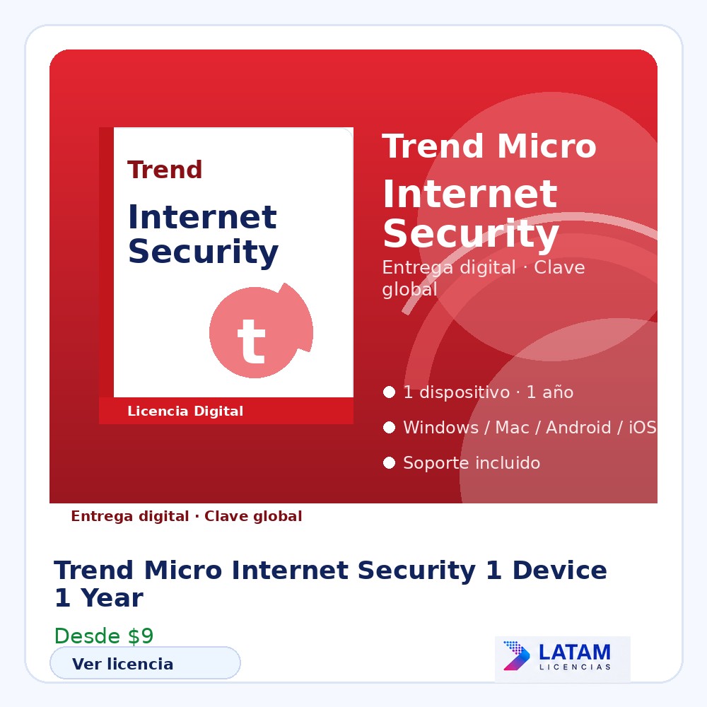 Trend Micro Internet Security – 1 Device 1 Year