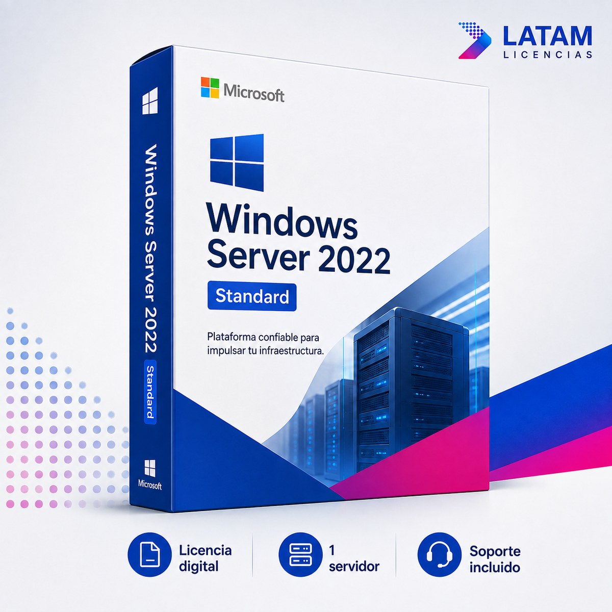 Windows Server 2022 Standard licencia digital para 1 servidor